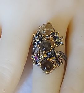 Gomera Jewels Vegetal Collection Black Sterling Silver Ring